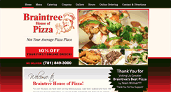 Desktop Screenshot of braintreehouseofpizza.com