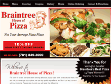 Tablet Screenshot of braintreehouseofpizza.com